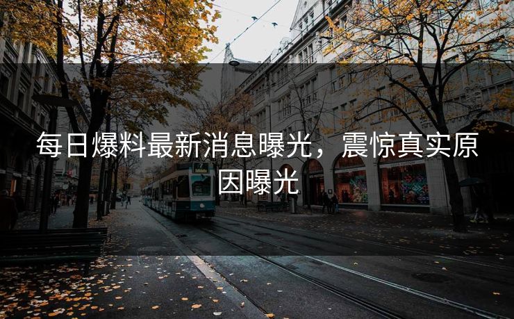 每日爆料最新消息曝光，震惊真实原因曝光