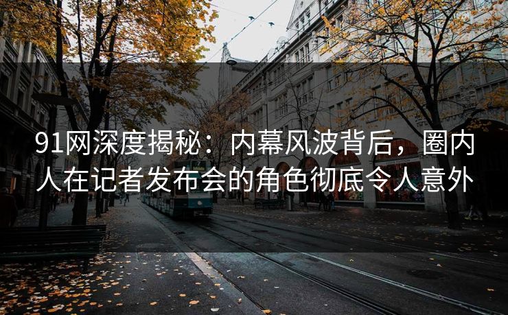91网深度揭秘：内幕风波背后，圈内人在记者发布会的角色彻底令人意外