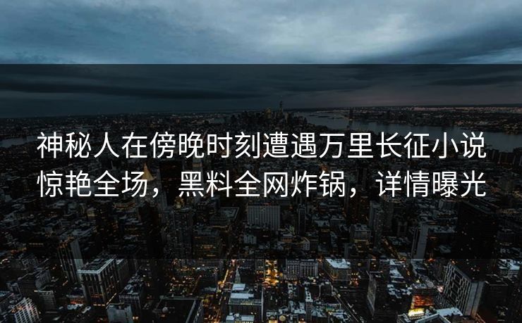神秘人在傍晚时刻遭遇万里长征小说惊艳全场，黑料全网炸锅，详情曝光
